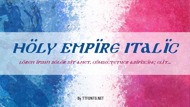 Holy Empire Italic example
